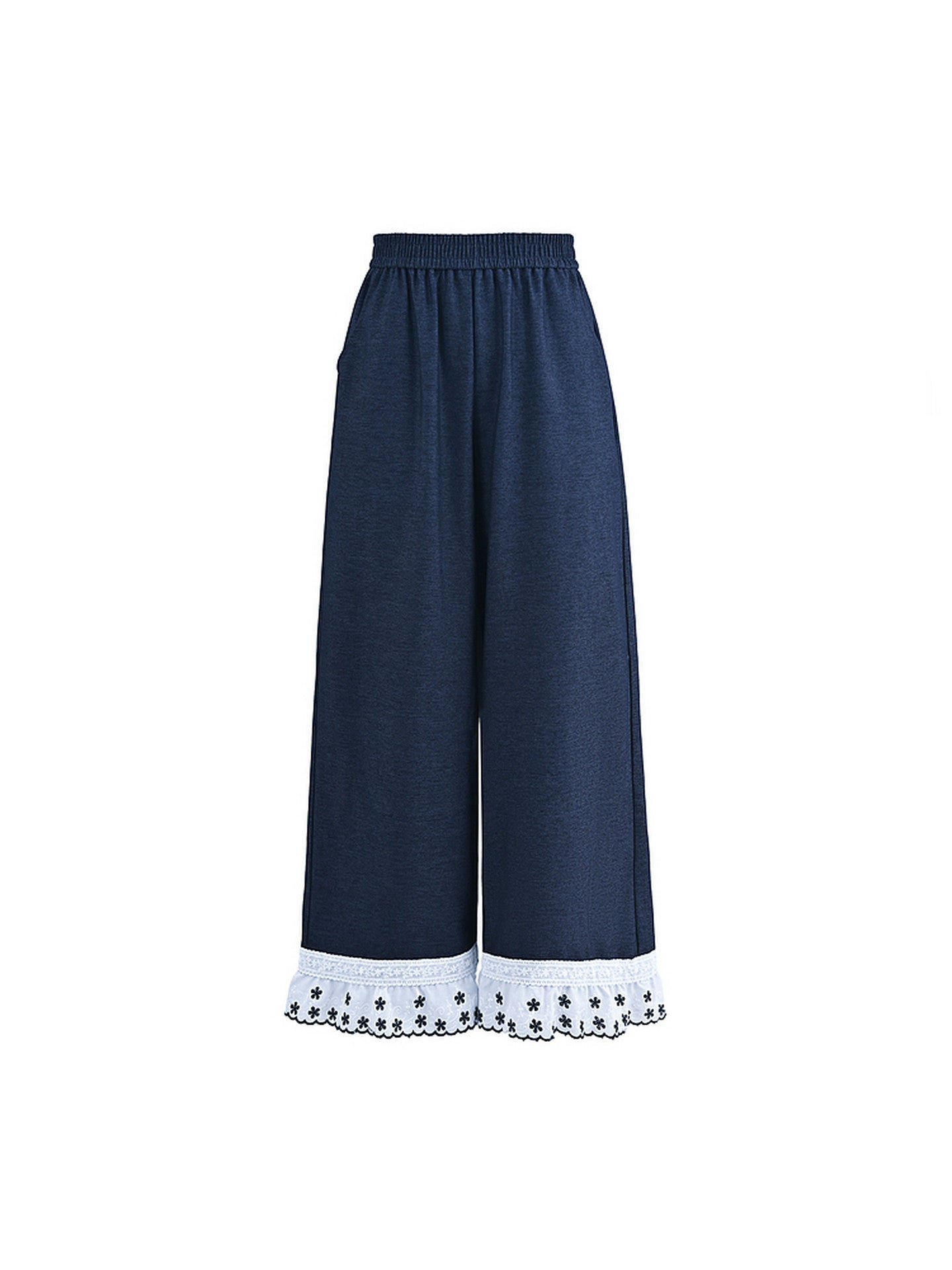 Midnight Petal Hem Pants-Bottoms-ntbhshop