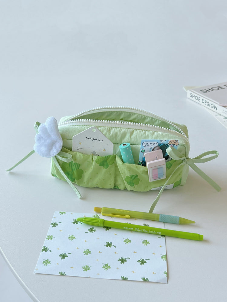 Ribbon Gather Toast Pencil Cases-Accessories-ntbhshop