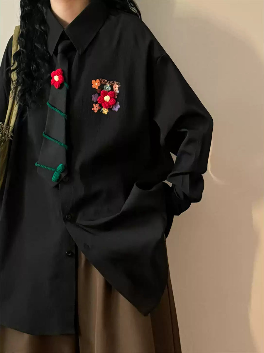 Quiet Garden Tie Shirts-Tops-ntbhshop