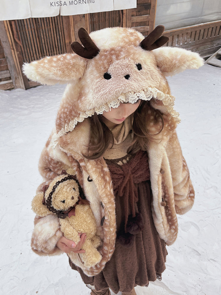 Angel Deer Faux Fur Coats-ntbhshop