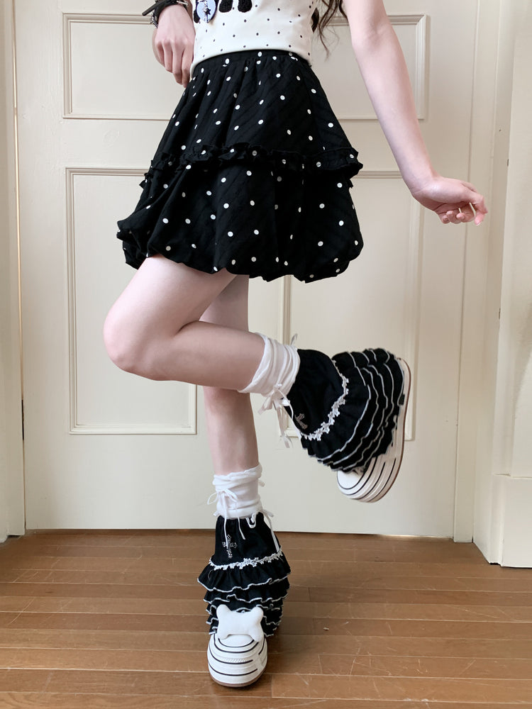 Polka Puff Bubble Skirts-Bottoms-ntbhshop