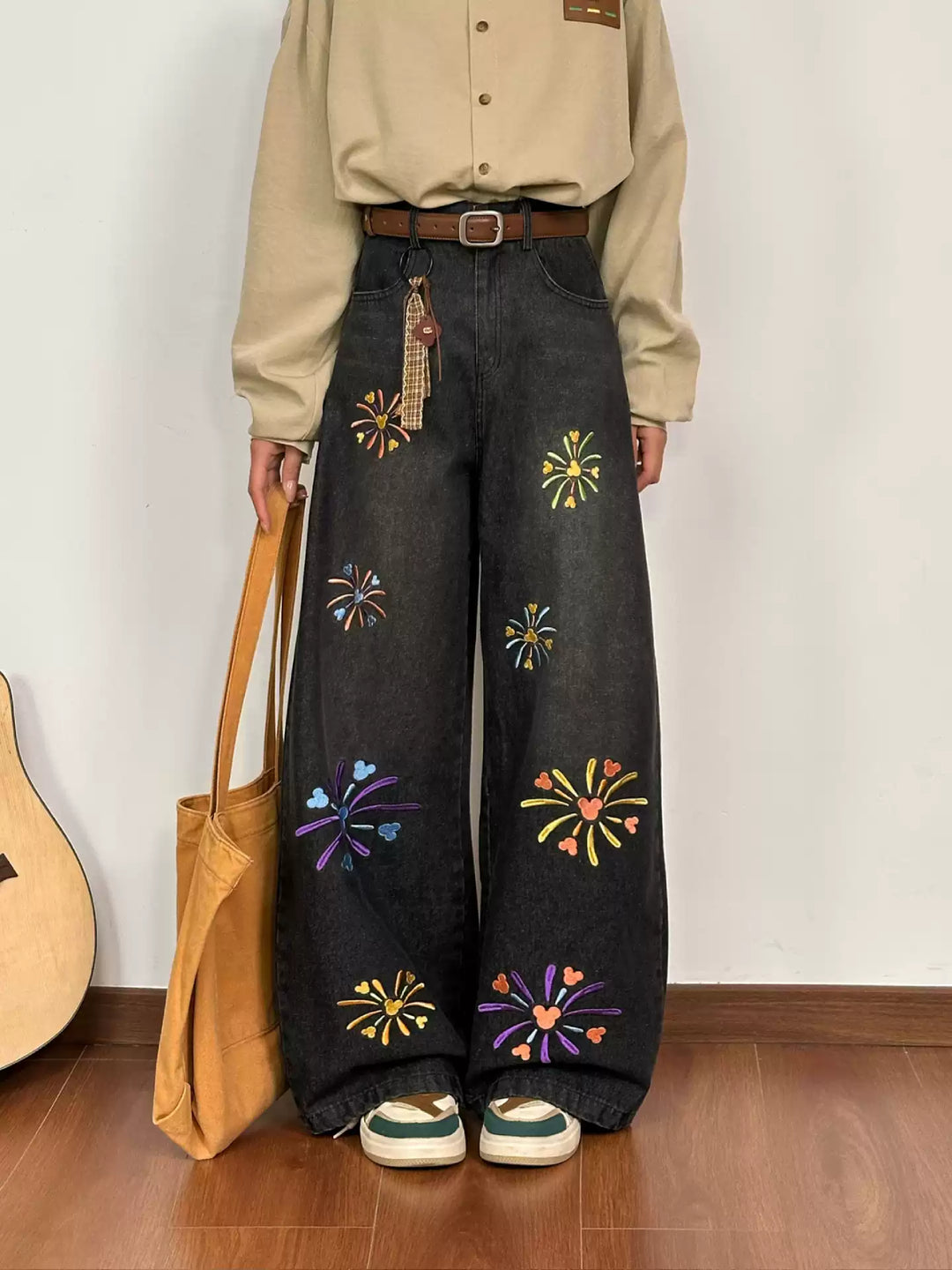 Firework Bloom Denim Jeans-Bottoms-ntbhshop