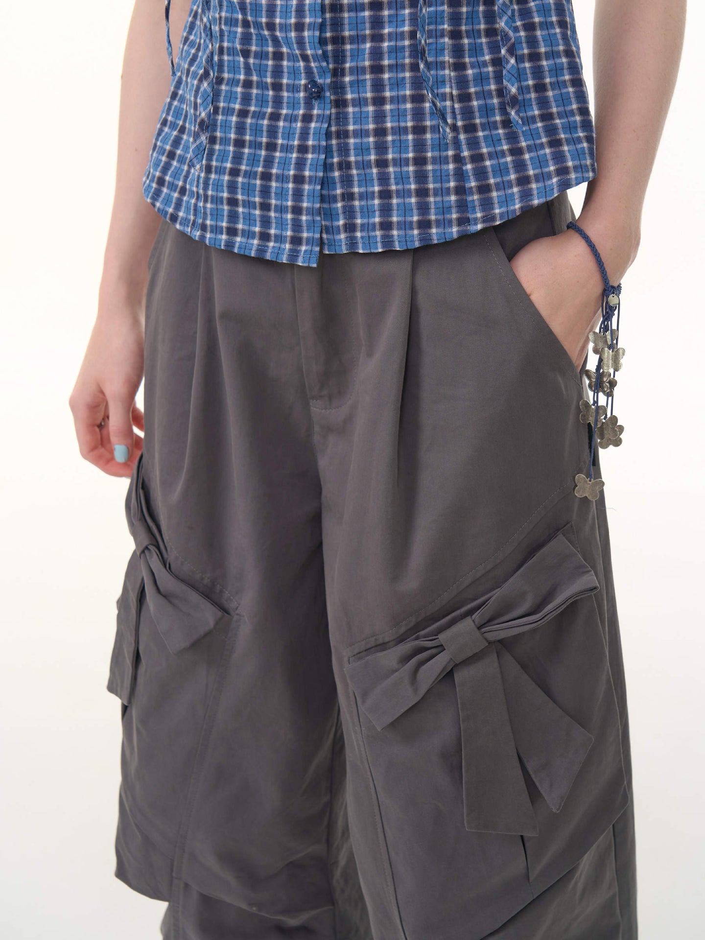Ribbon Cotton Capri Pants-Bottoms-ntbhshop