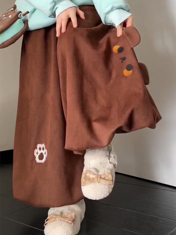 Kitty Teddy Fleece Bubble Pants-Bottoms-ntbhshop