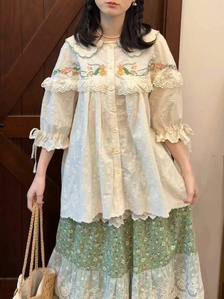 Secret Garden Doll Collar Blouse-ntbhshop