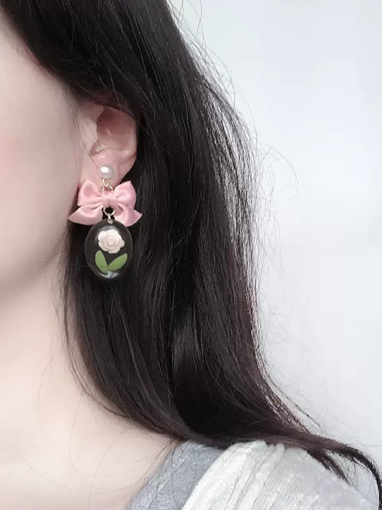 Timeless Tulip Bow Ear Studs & Clips-ntbhshop