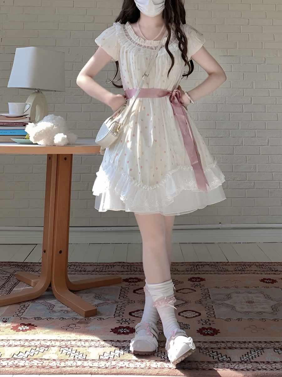 Sugar Dot Ribbon Dresses-Dresses-ntbhshop