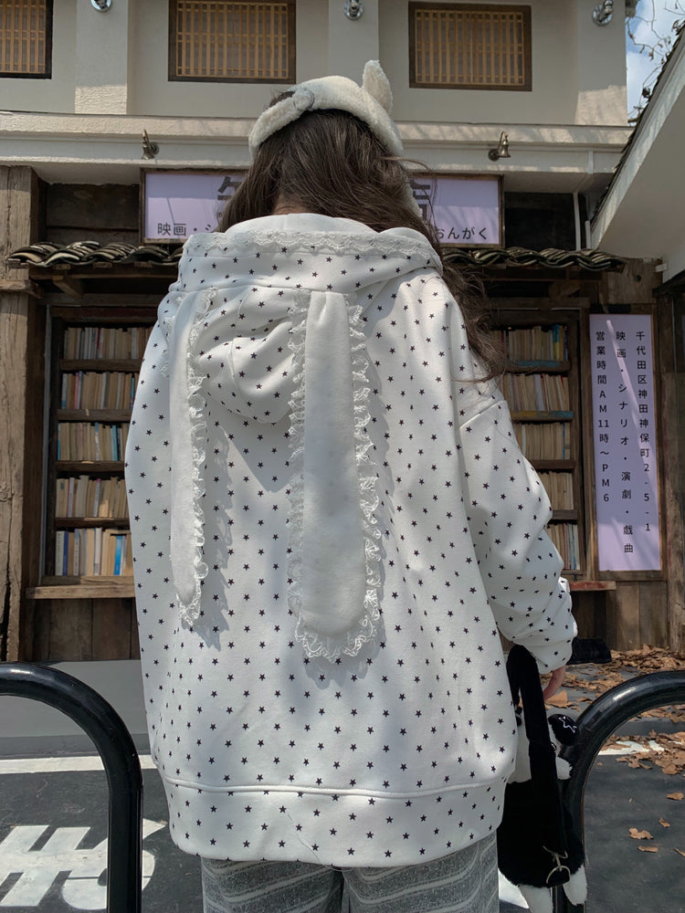 Wishing Bunny Hooded Jackets-Outerwear-ntbhshop