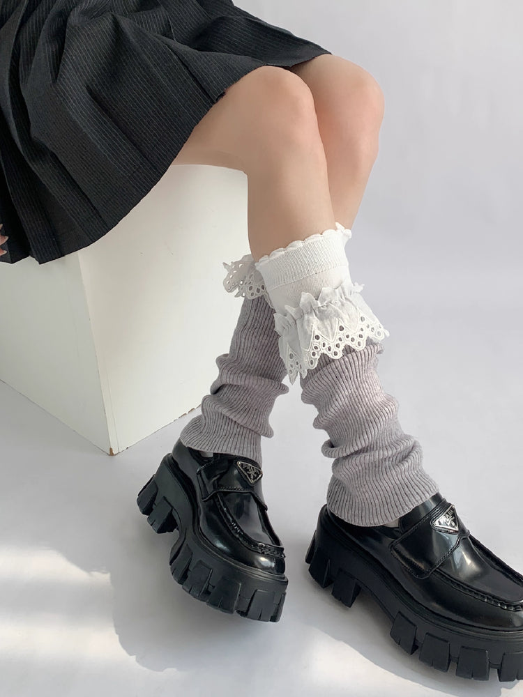 Cream Puff Lace Leg Warmers & Socks-ntbhshop