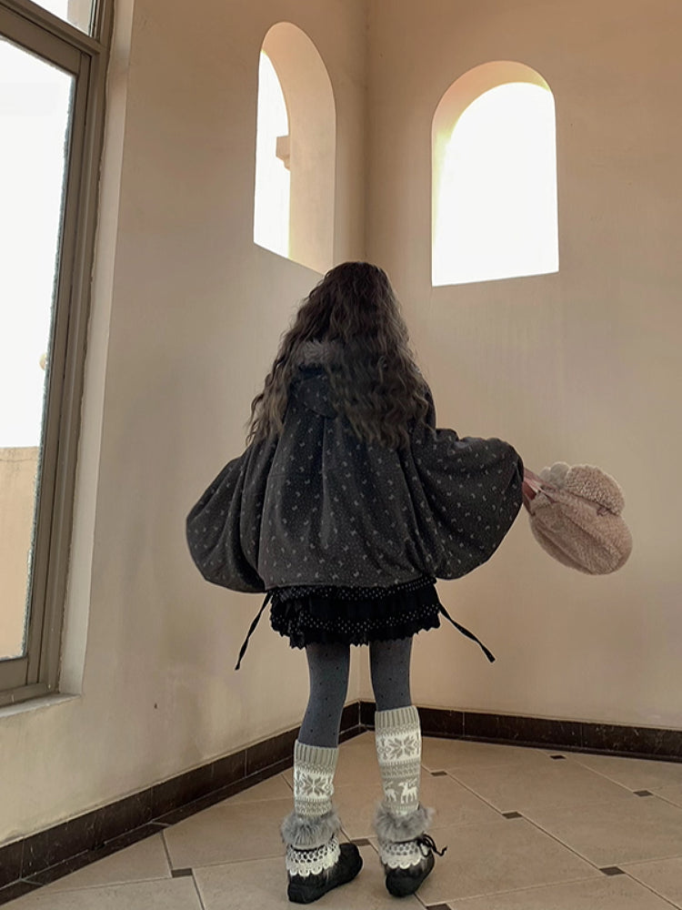 Midnight Polka Dream Puff Cape-ntbhshop