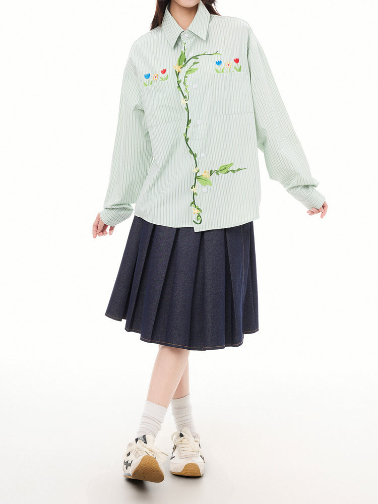 Garden Sprout Stripe Shirts-Tops-ntbhshop
