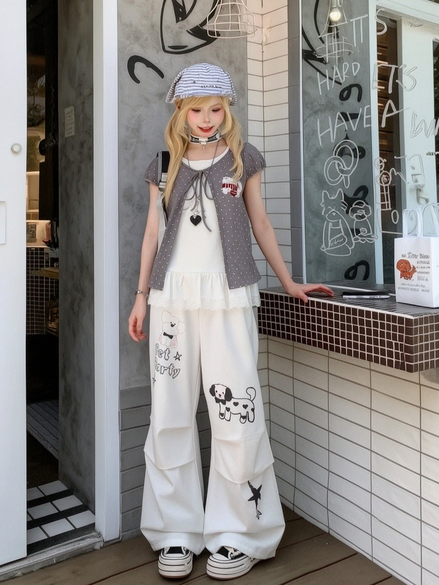 Pet Party Cotton Cargo Pants-Bottoms-ntbhshop