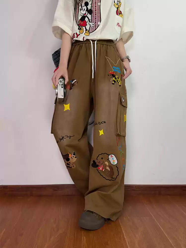 Storybook Doodle Cargo Pants-Bottoms-ntbhshop