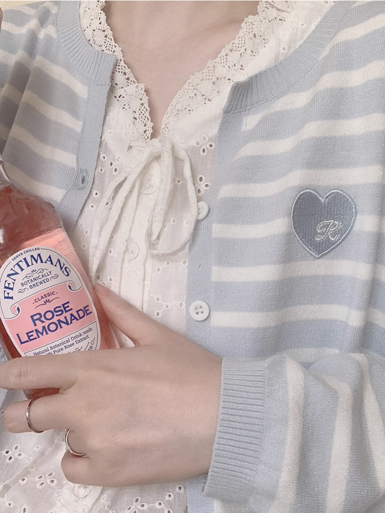 Love Letter Stripe Cardigans-ntbhshop