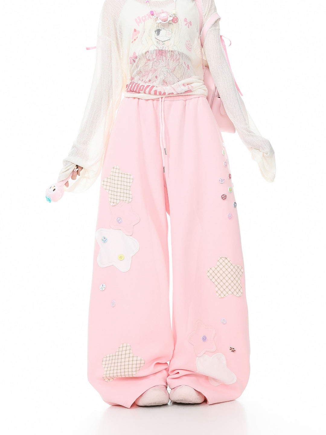 Whimsy Button Patch Pants-Bottoms-ntbhshop
