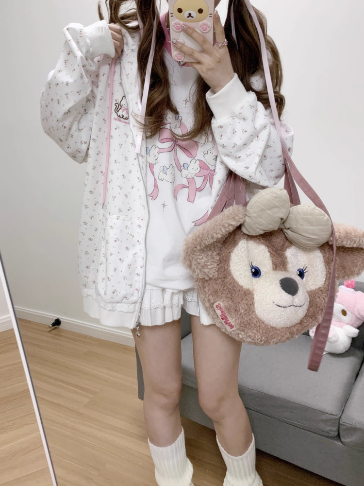 Meadow Kitty Cottage Oversize Hooded Jacket-ntbhshop