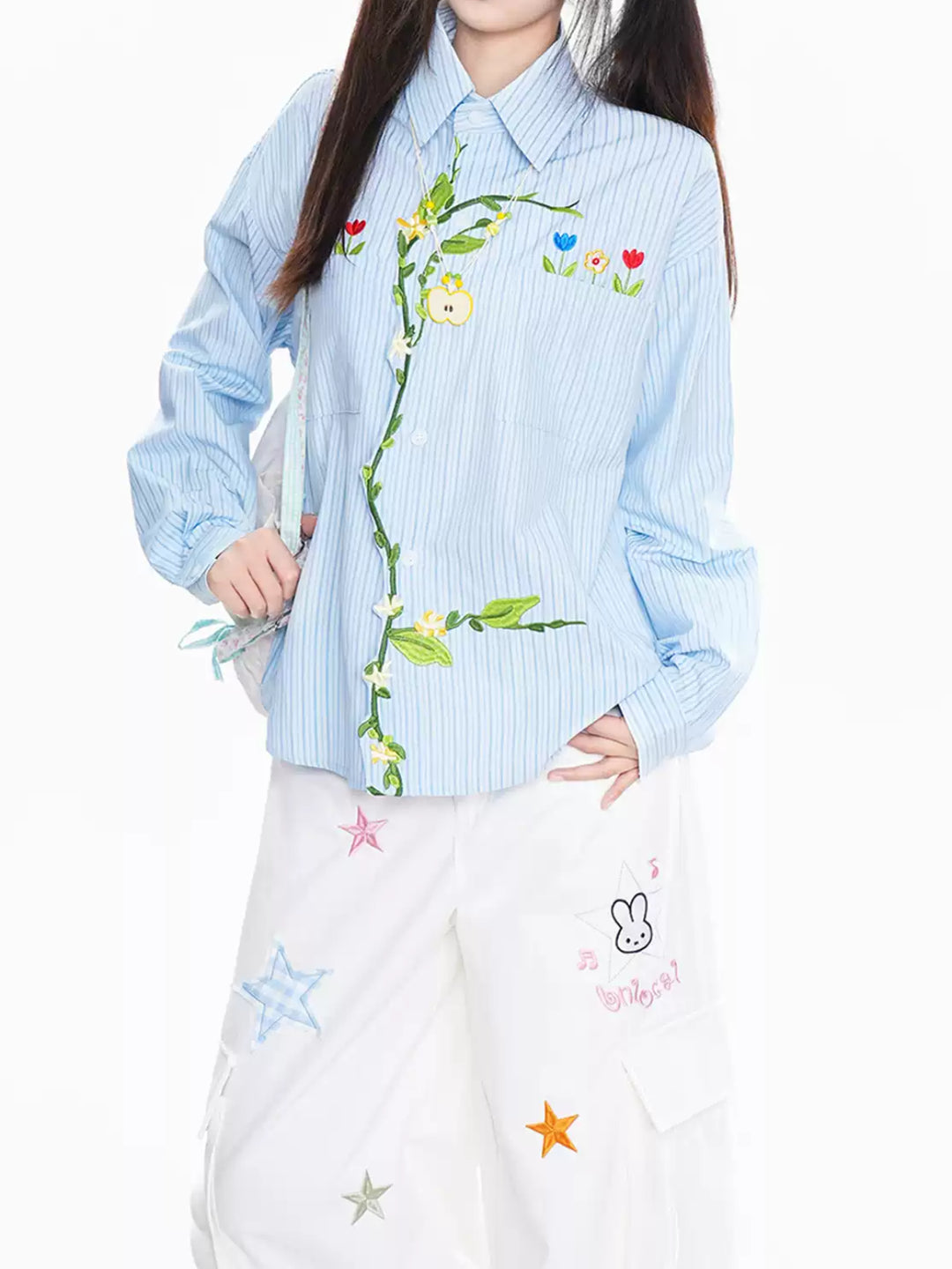 Garden Sprout Stripe Shirts-Tops-ntbhshop