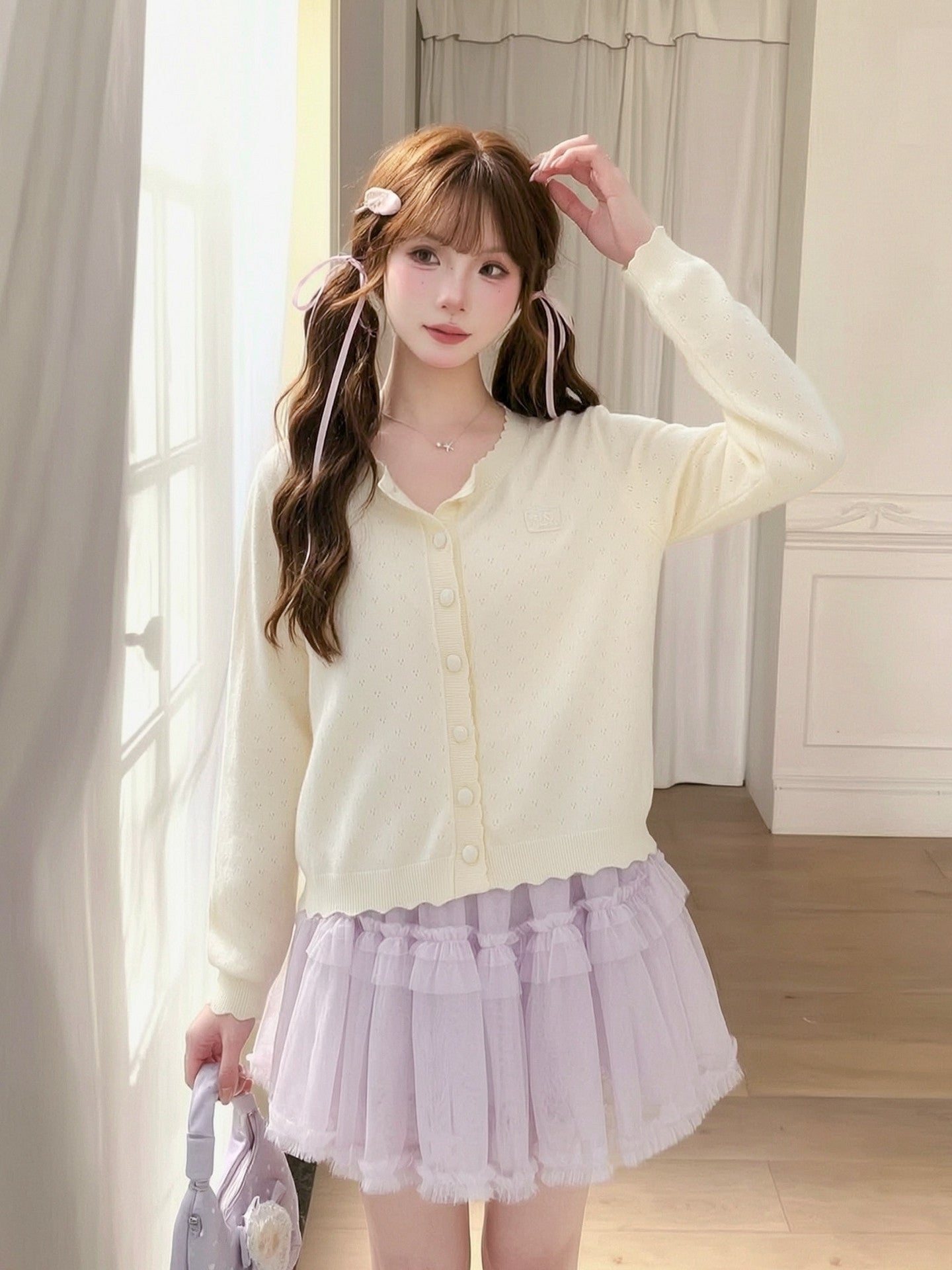 Darling Scallop Knit Cardigans-Outerwear-ntbhshop