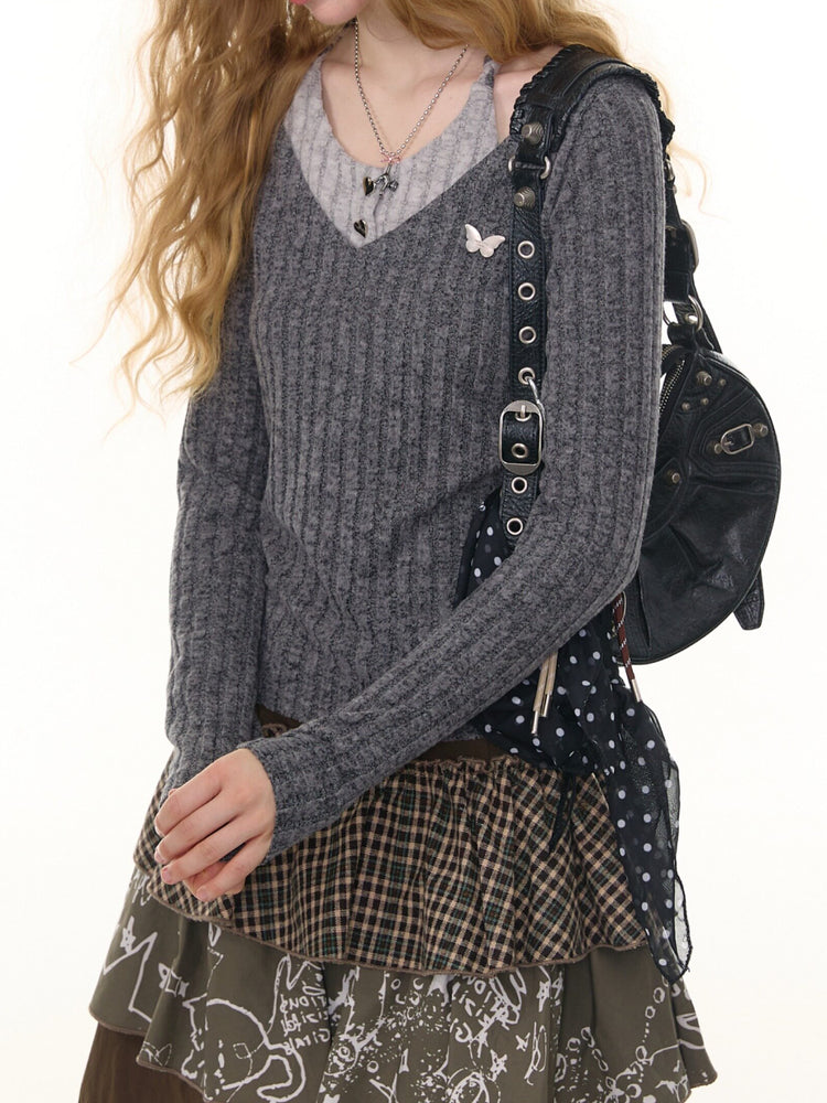 Butterfly Twist Rib Tops-Tops-ntbhshop