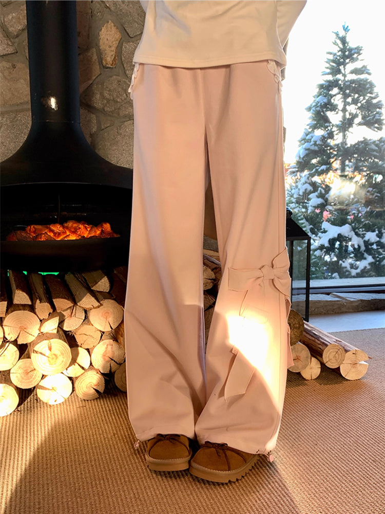 Bow Bloom Drawstring Pants-ntbhshop