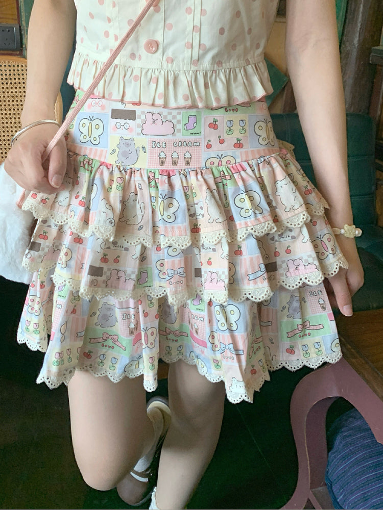 Dreampatch Polka Top & Layer Cake Skirt-ntbhshop