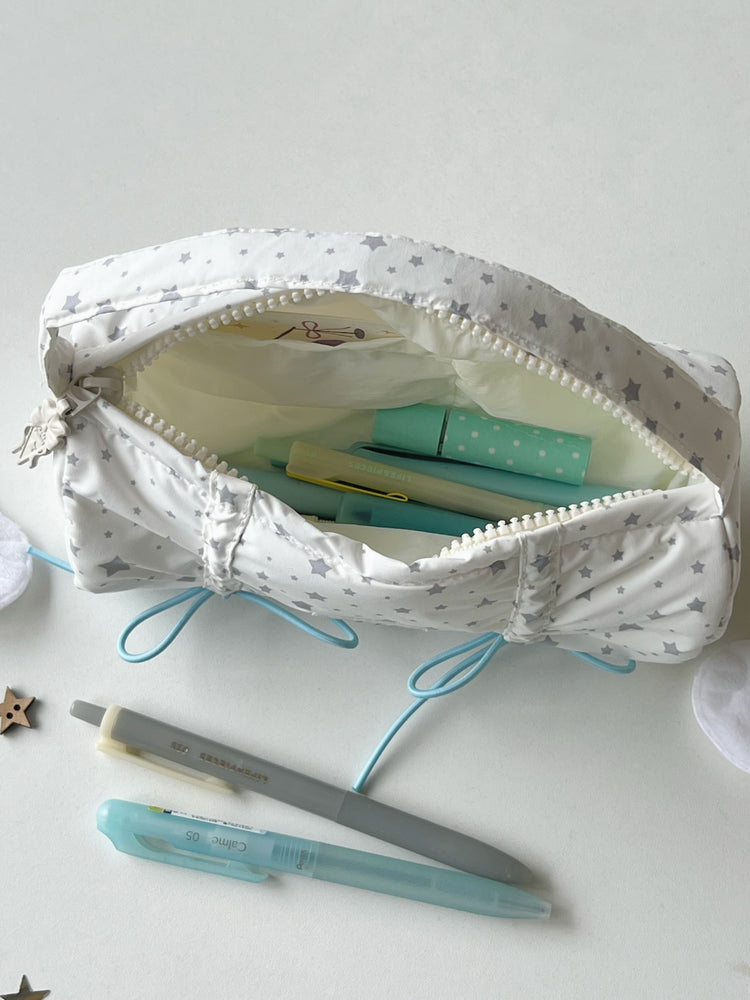 Ribbon Gather Pencil Pouches-Accessories-ntbhshop