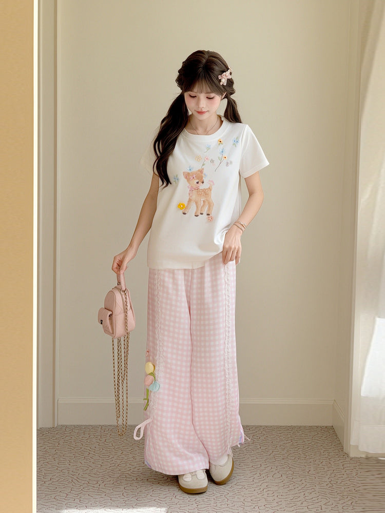 Dear Bambi Flower Tee-Tops-ntbhshop