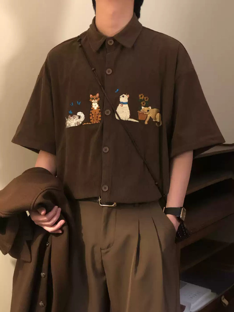 Whisker Tales Unisex Corduroy Shirts-ntbhshop