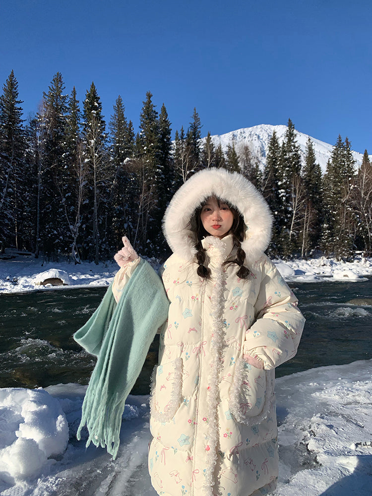 Bunny Meadow Dream Puffer Coat-ntbhshop