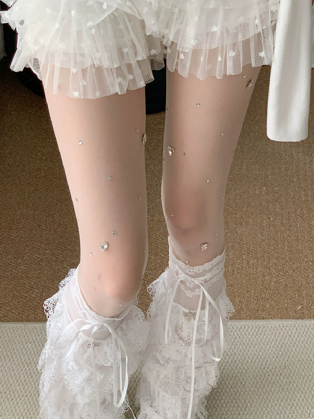 Angel Cake Lace Glitter Stockings-ntbhshop