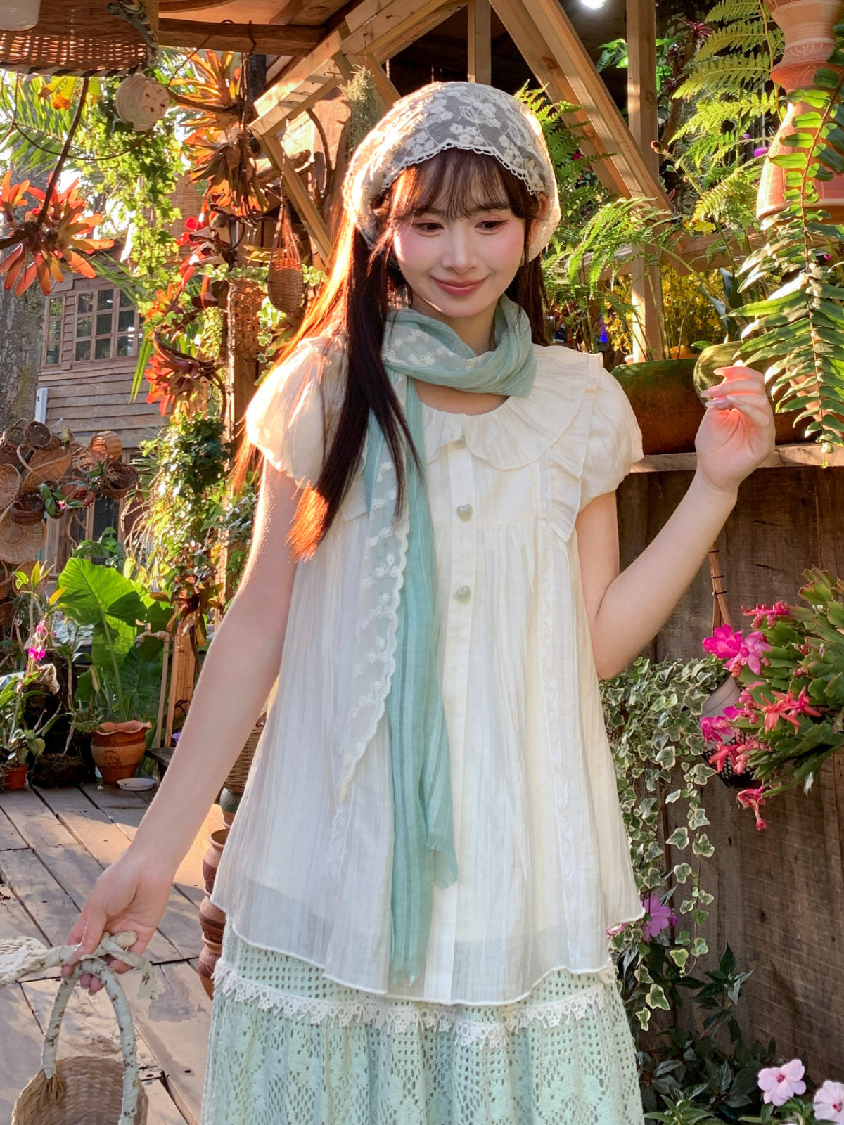 Soft Doll Collar Blouses-Tops-ntbhshop