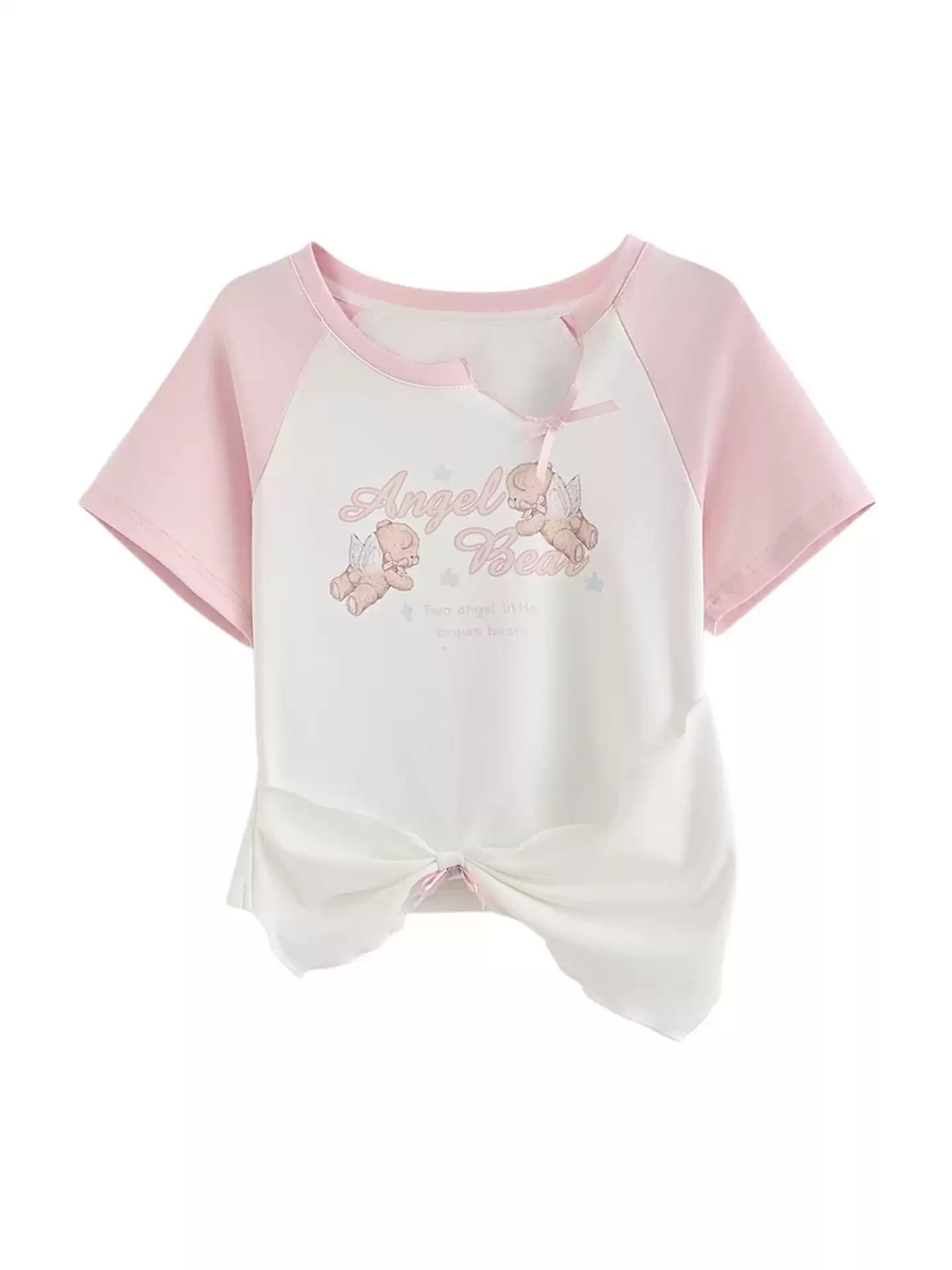 Angel Bear Twist Tees-Tops-ntbhshop