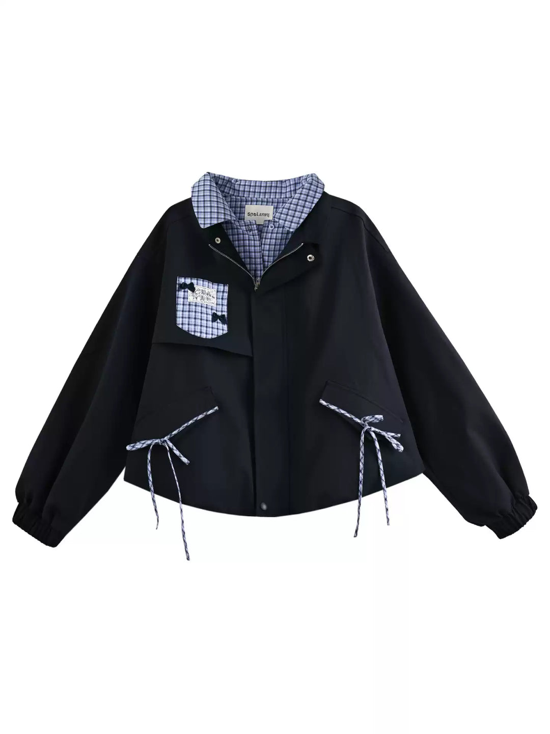 Puppy Check Layer Short Jacket-Outerwear-ntbhshop