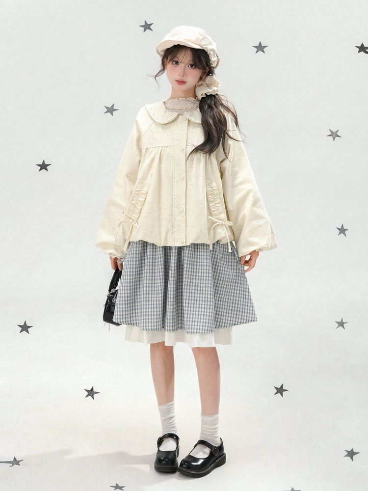 Buttercream Doll Collar Jacket-Outerwear-ntbhshop