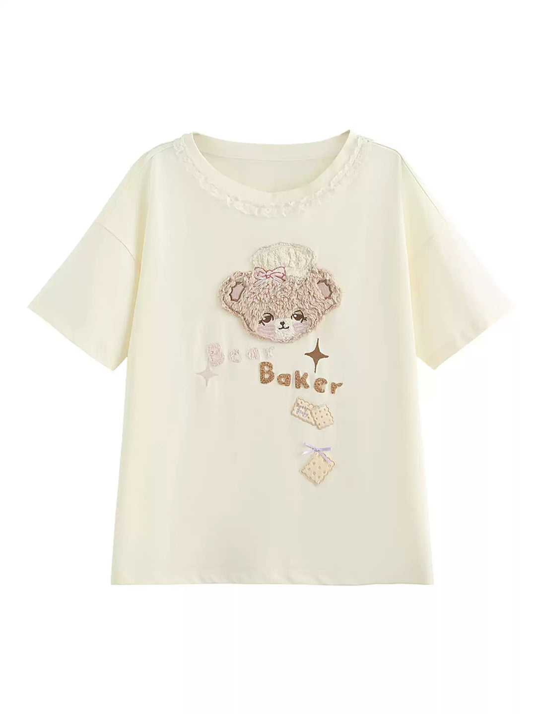 Bakery Bear Lace Tee-Tops-ntbhshop