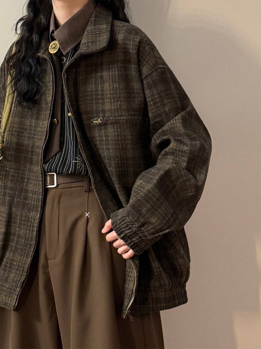 Walnut Scholar Plaid Jacket-Outerwear-ntbhshop