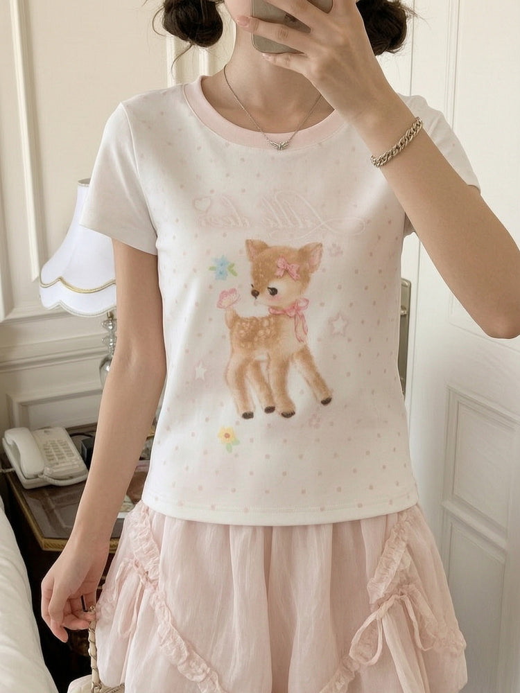 Dear Bambi Baby Tee-Tops-ntbhshop