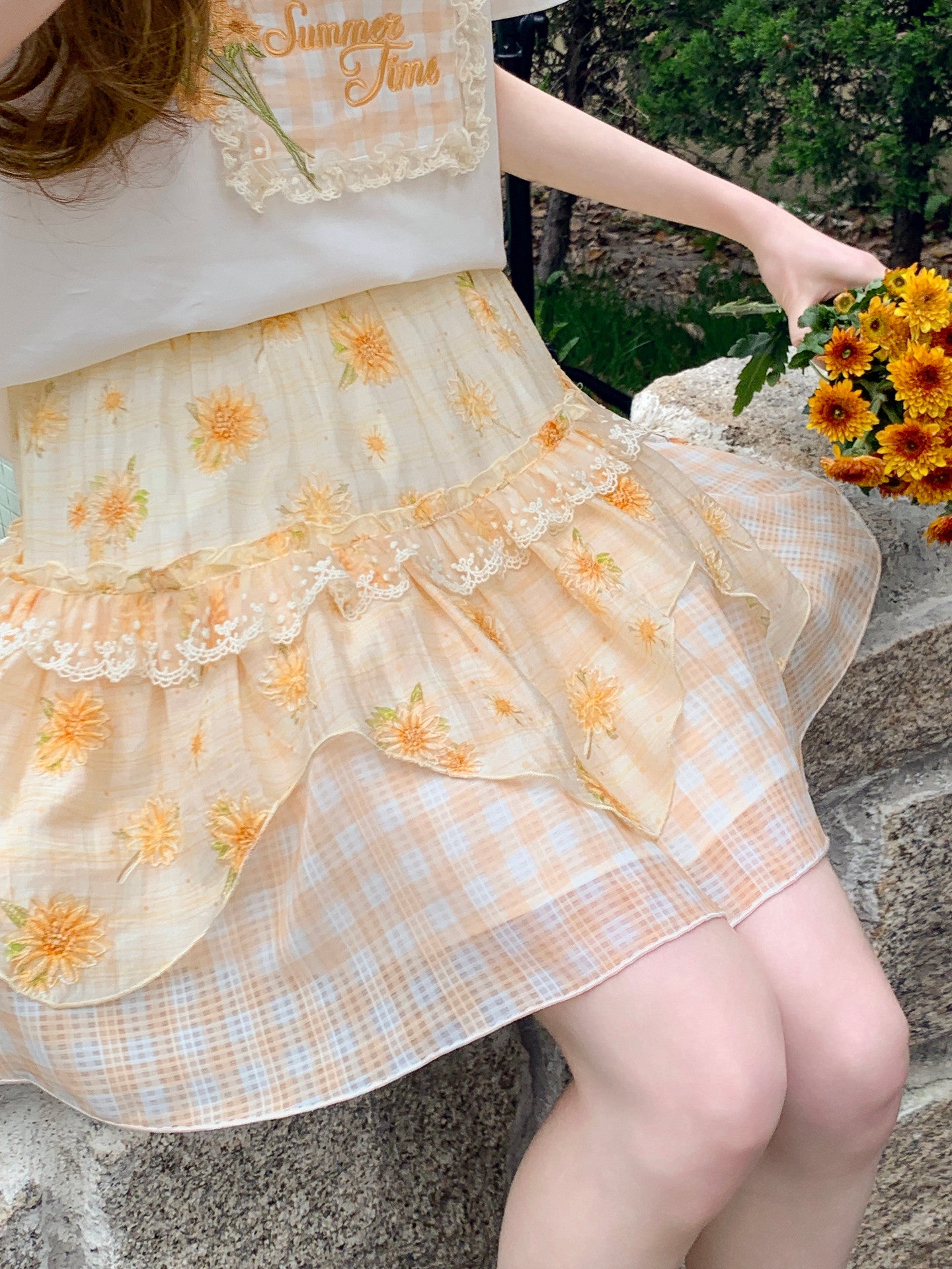 Honey Bloom Cake Skirt-Bottoms-ntbhshop