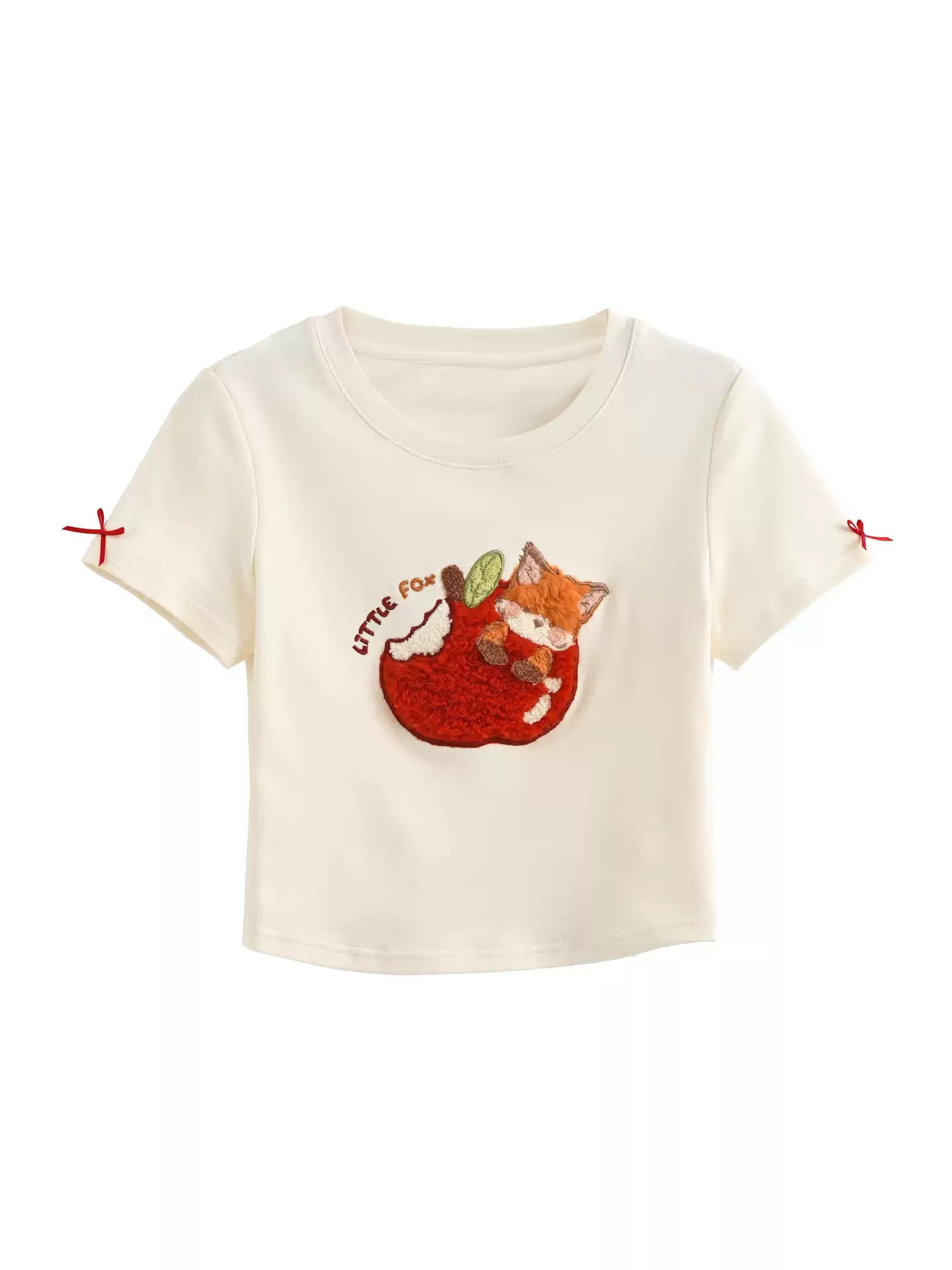Apple Fox Crop Top & Tee-Sets-ntbhshop