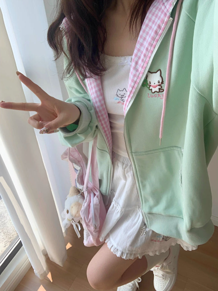 Meow Love Fish Ribbed Camisole-ntbhshop