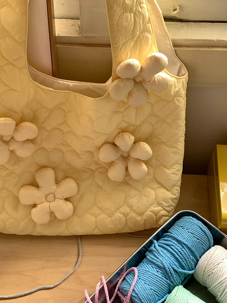 Sunny Bloom Puff Tote-ntbhshop