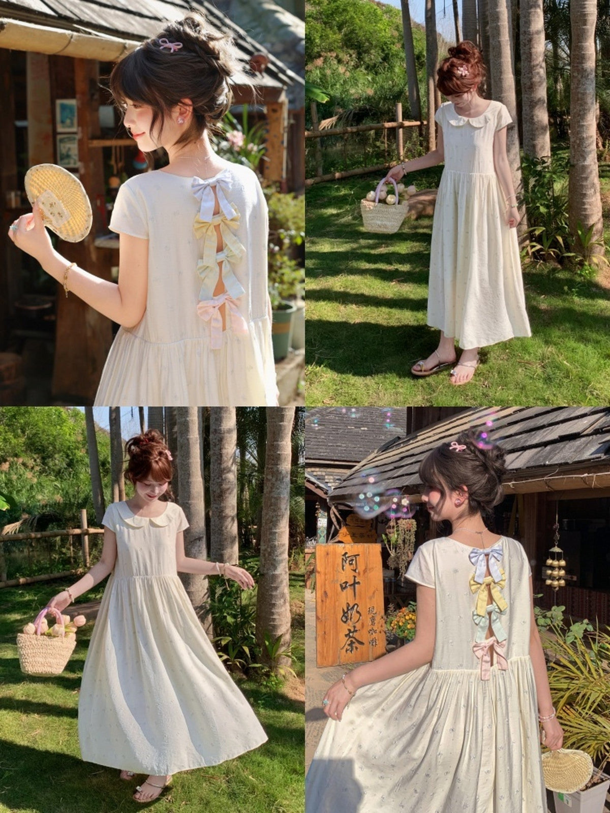 Pastel Ribbon Garden Dress-Dresses-ntbhshop