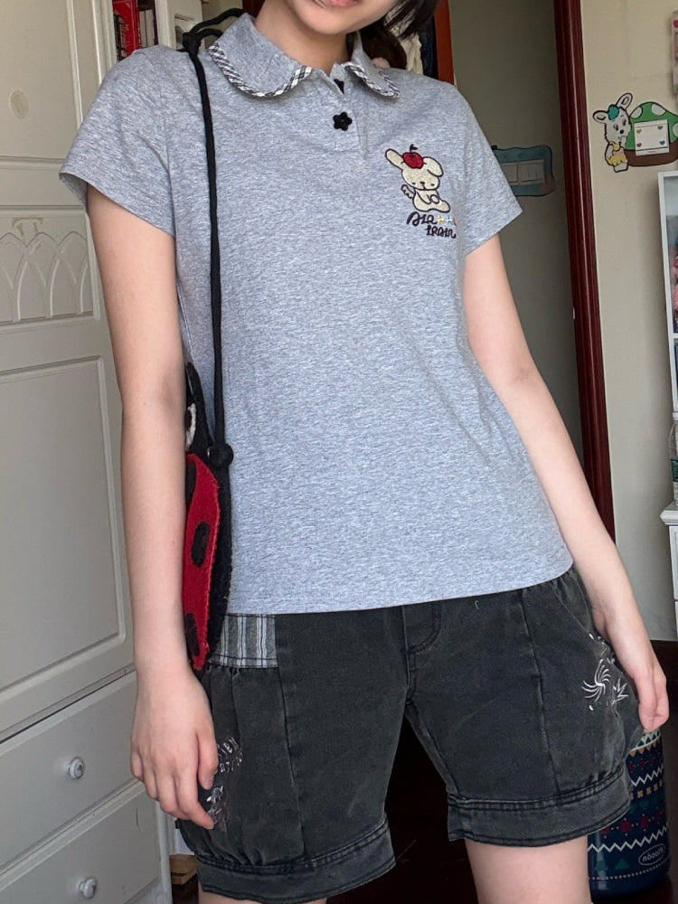 Apple Pup Picnic Slim Polo-ntbhshop