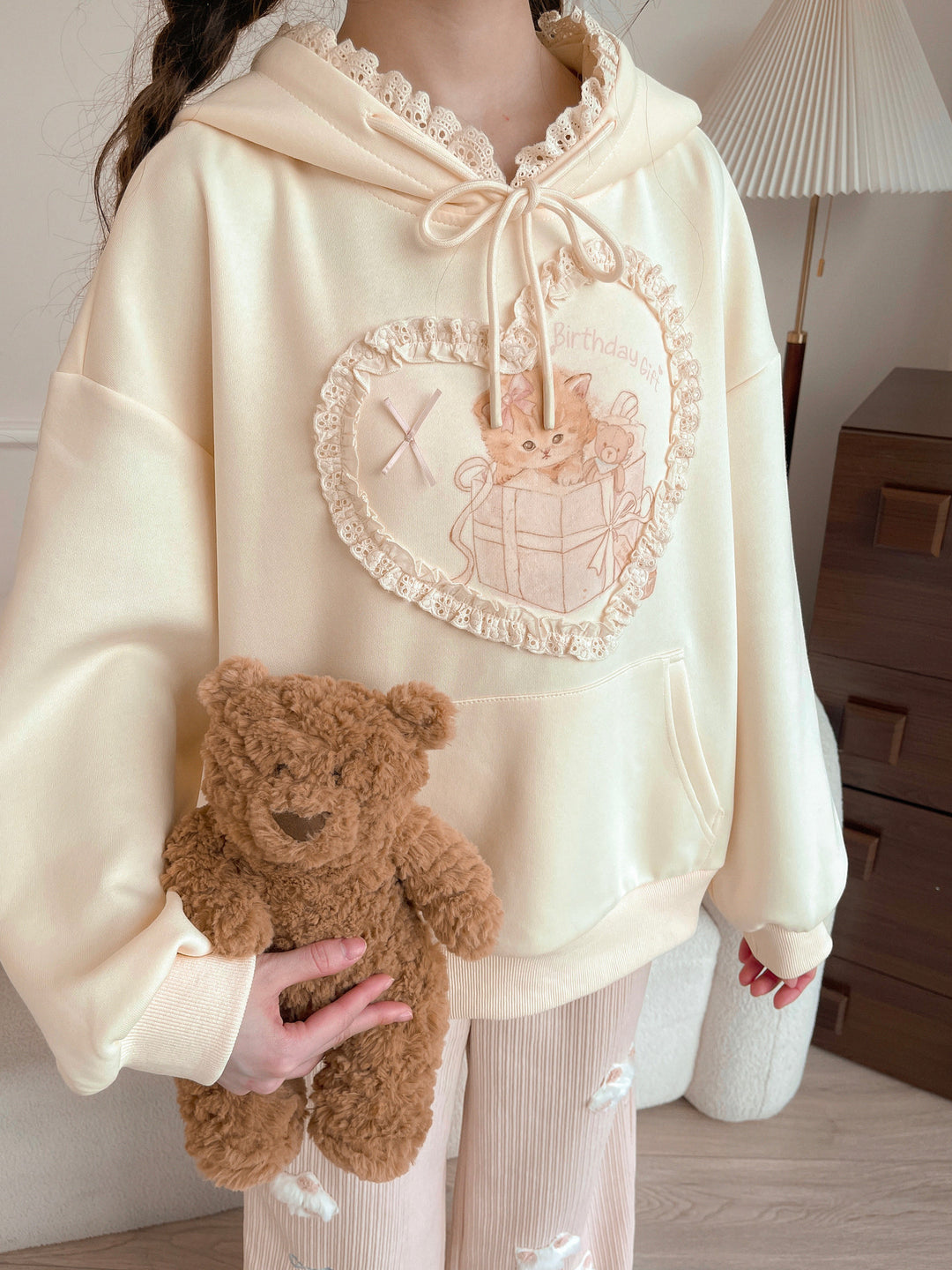 Birthday Kitty Ear Hoodie-Tops-ntbhshop