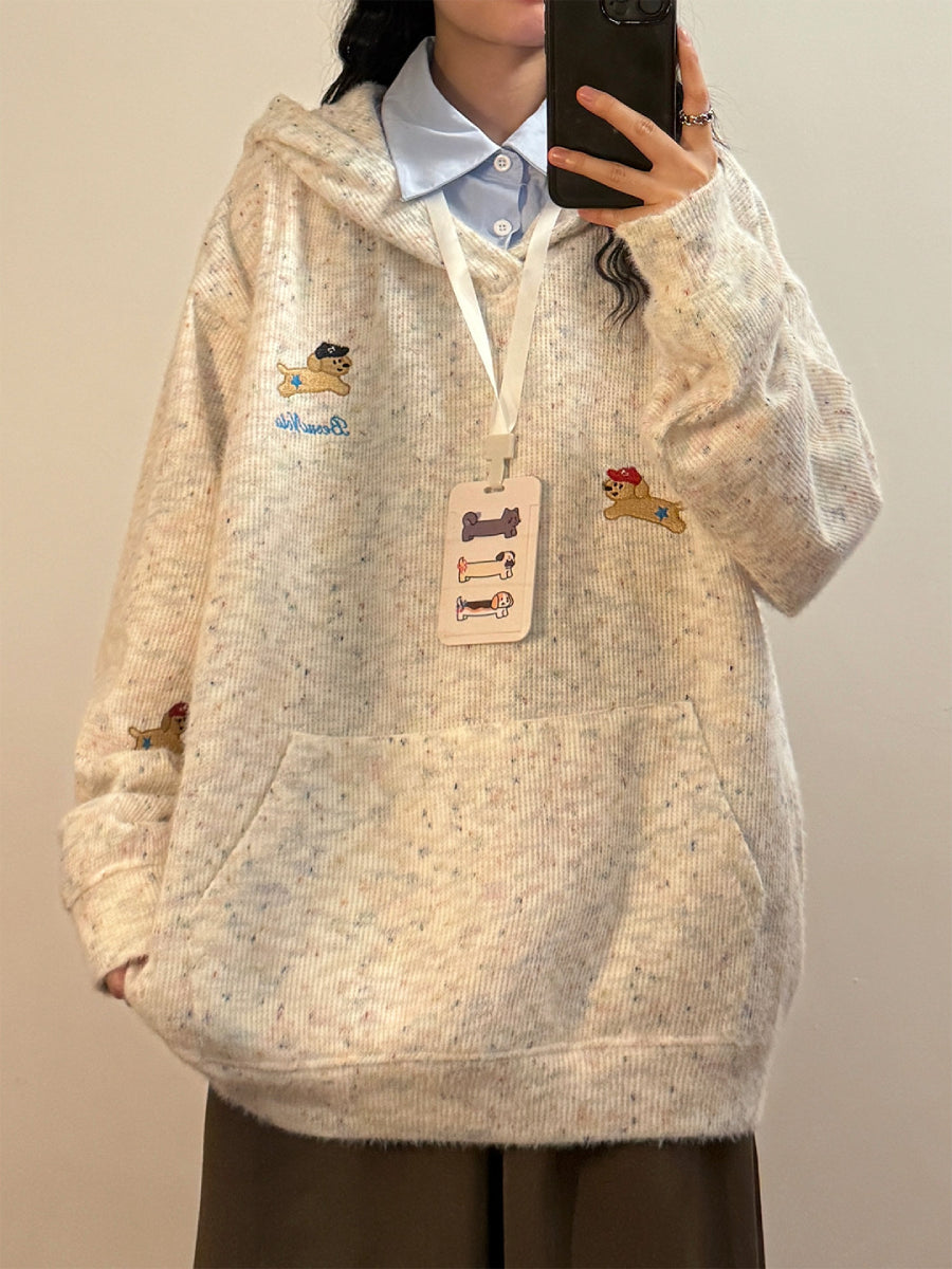 Soft Puppy Knit Hoodies-Tops-ntbhshop