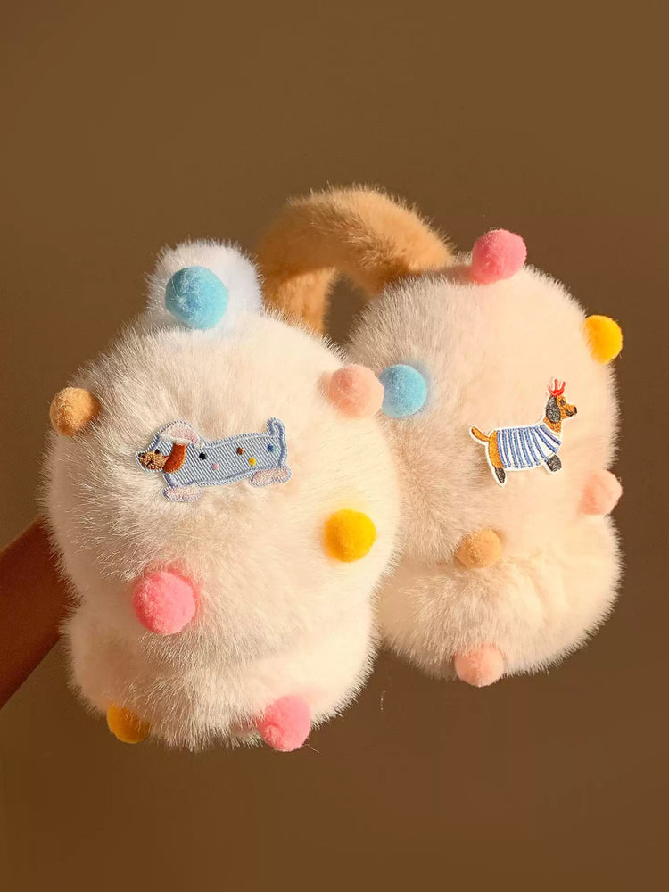 Bouncy Bean Puppy Furry Earmuffs-ntbhshop
