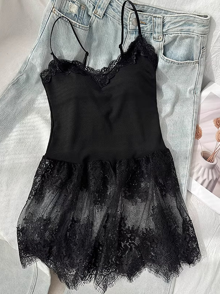 Lace Whisper Lace Base Tops-ntbhshop