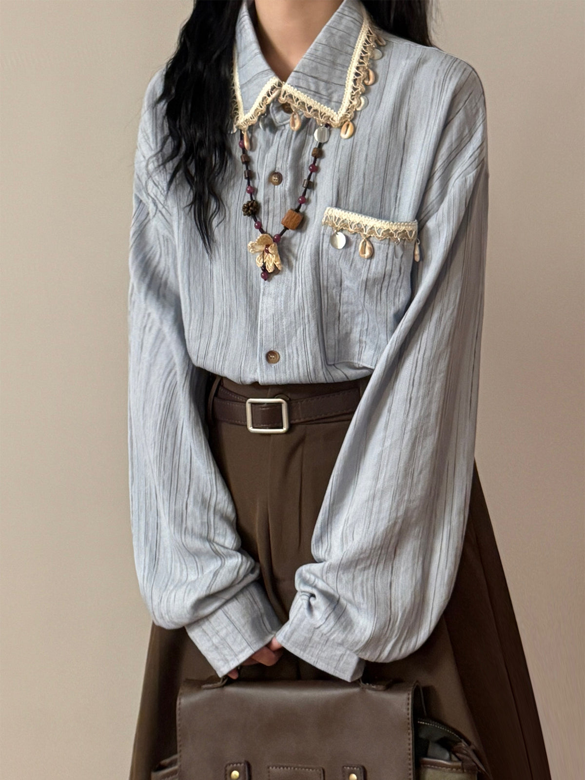 Vellum Archive Stripe Shirts-Tops-ntbhshop