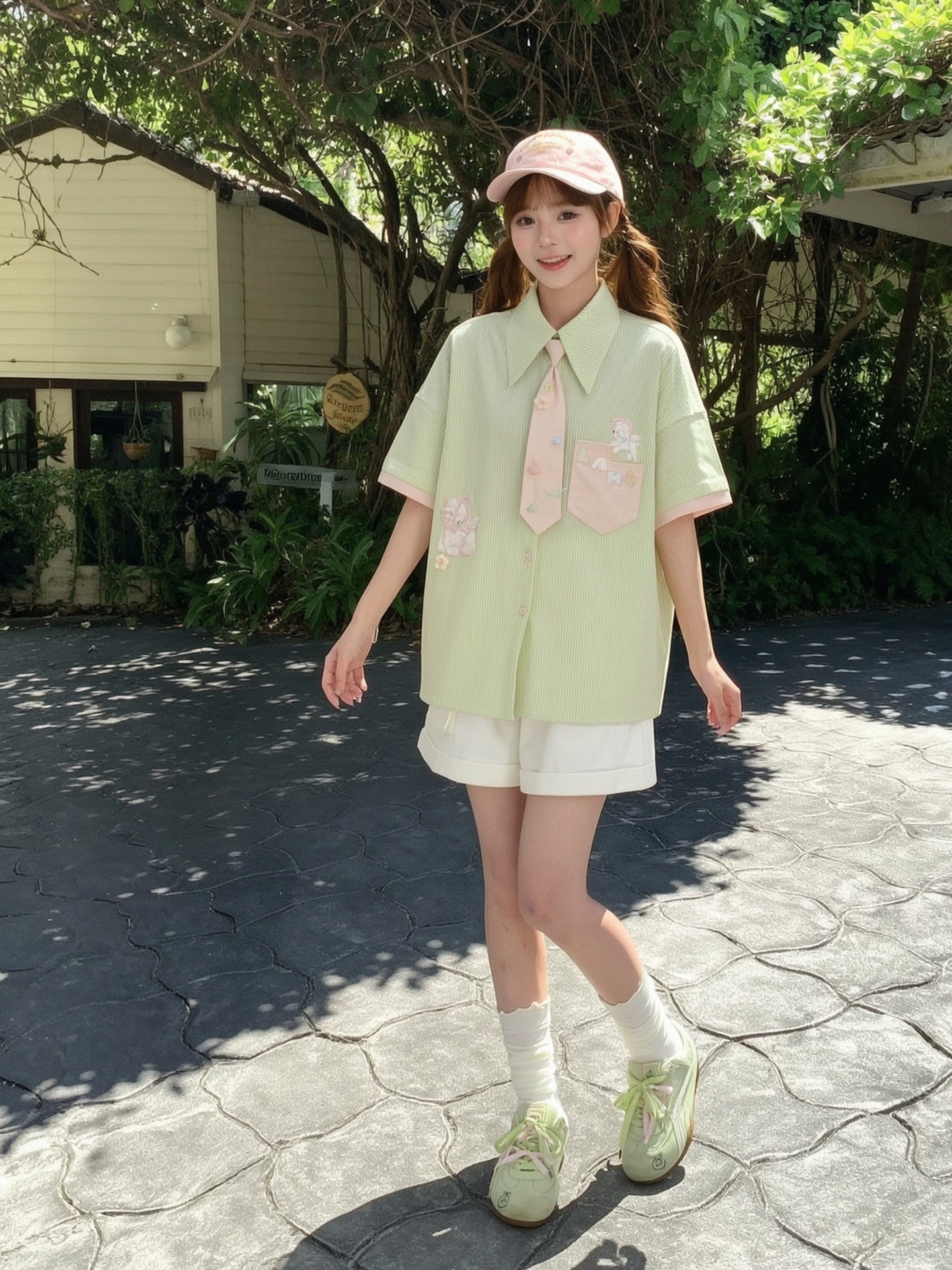 Blossom Pocket Cotton Shorts-Bottoms-ntbhshop