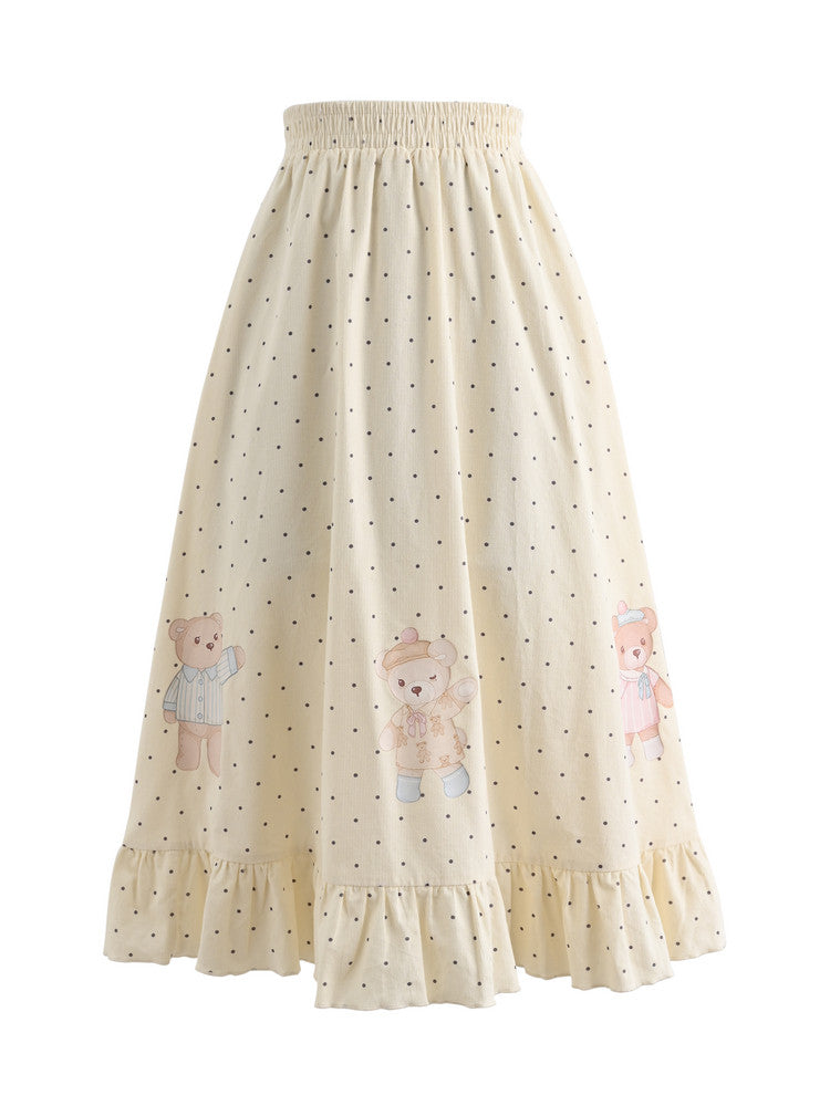 Teddy Dot Cotton Skirt-Bottoms-ntbhshop